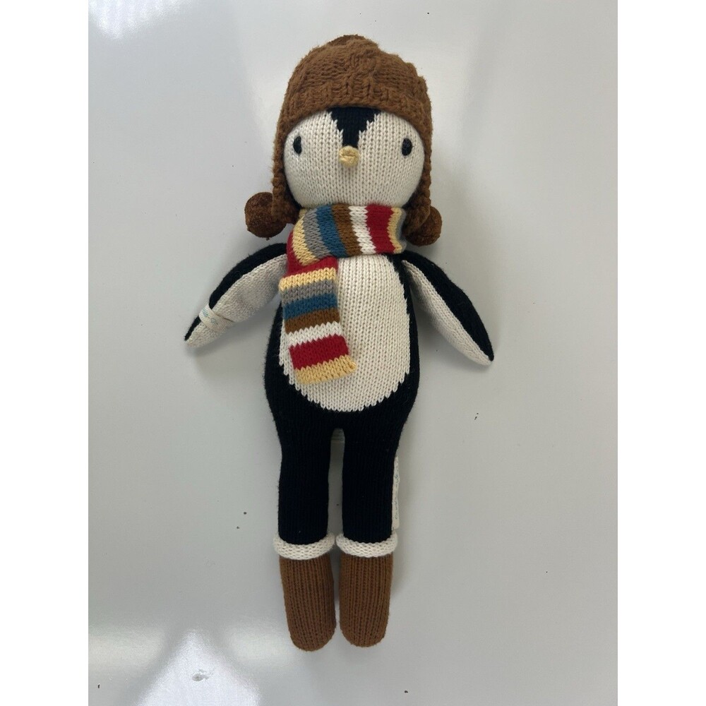 Cuddle & Kind Everest Penguin 15" Hand Knit Stuffed Animal Doll Plush Nursery - Picture 2 of 10